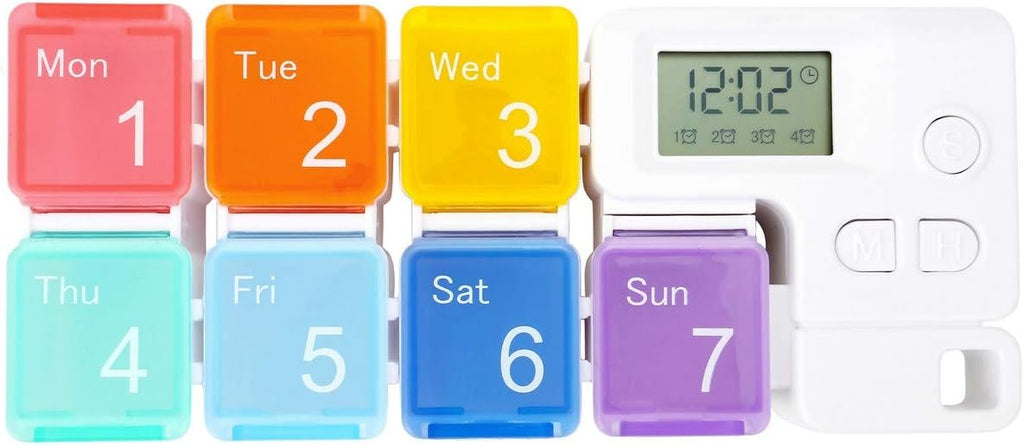 7 Days Pill Organizer with Reminder Alarm