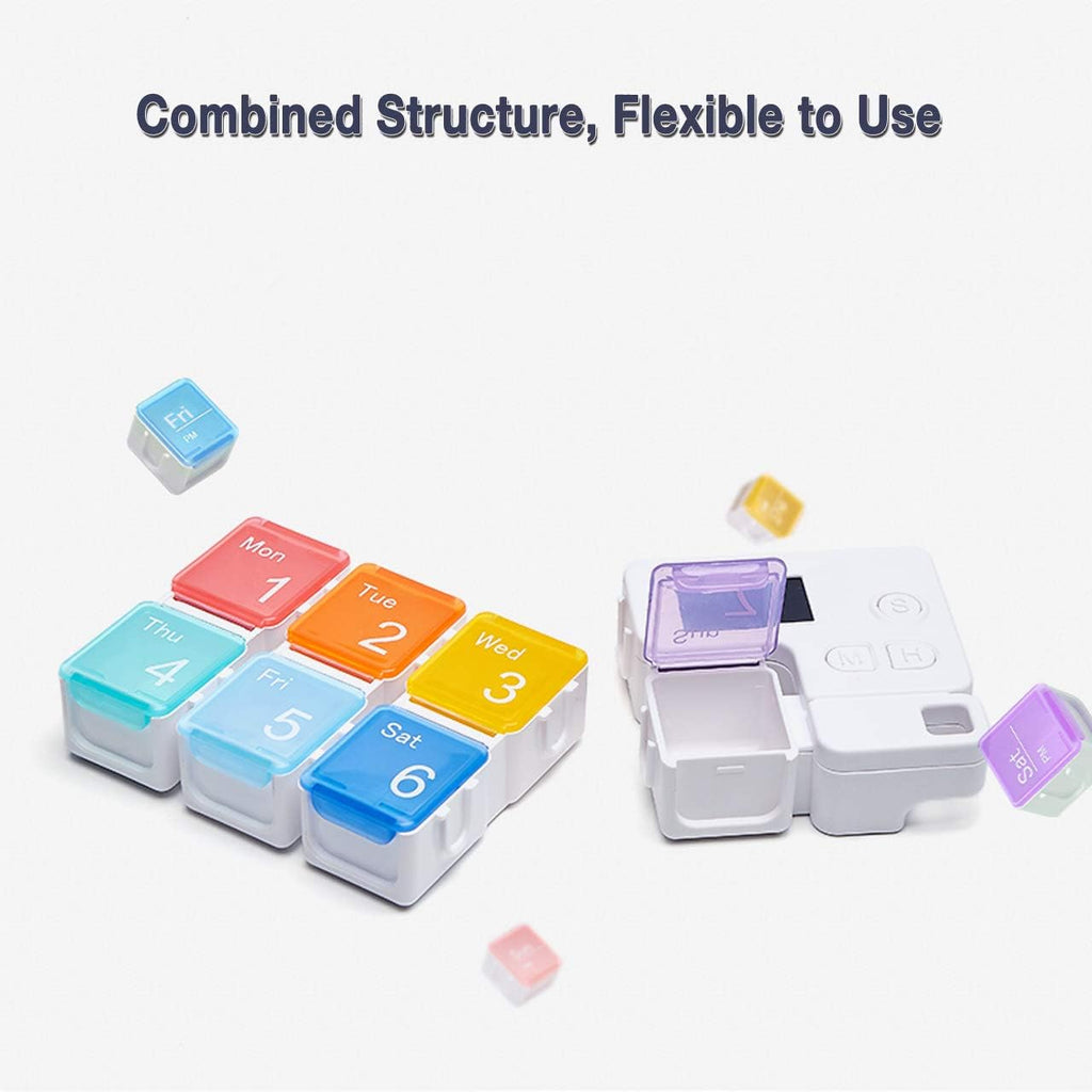 7 Days Pill Organizer with Reminder Alarm