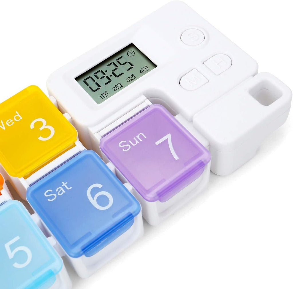 7 Days Pill Organizer with Reminder Alarm