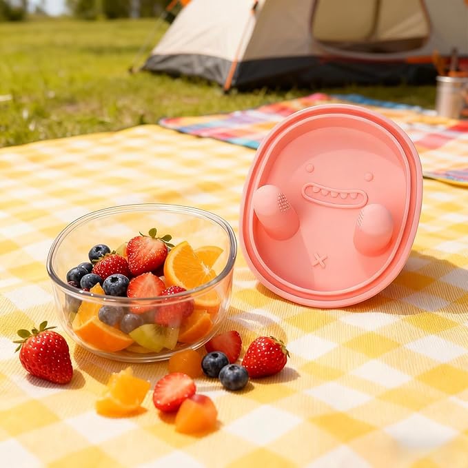 Hands-Free Snack Container with Finger Lid