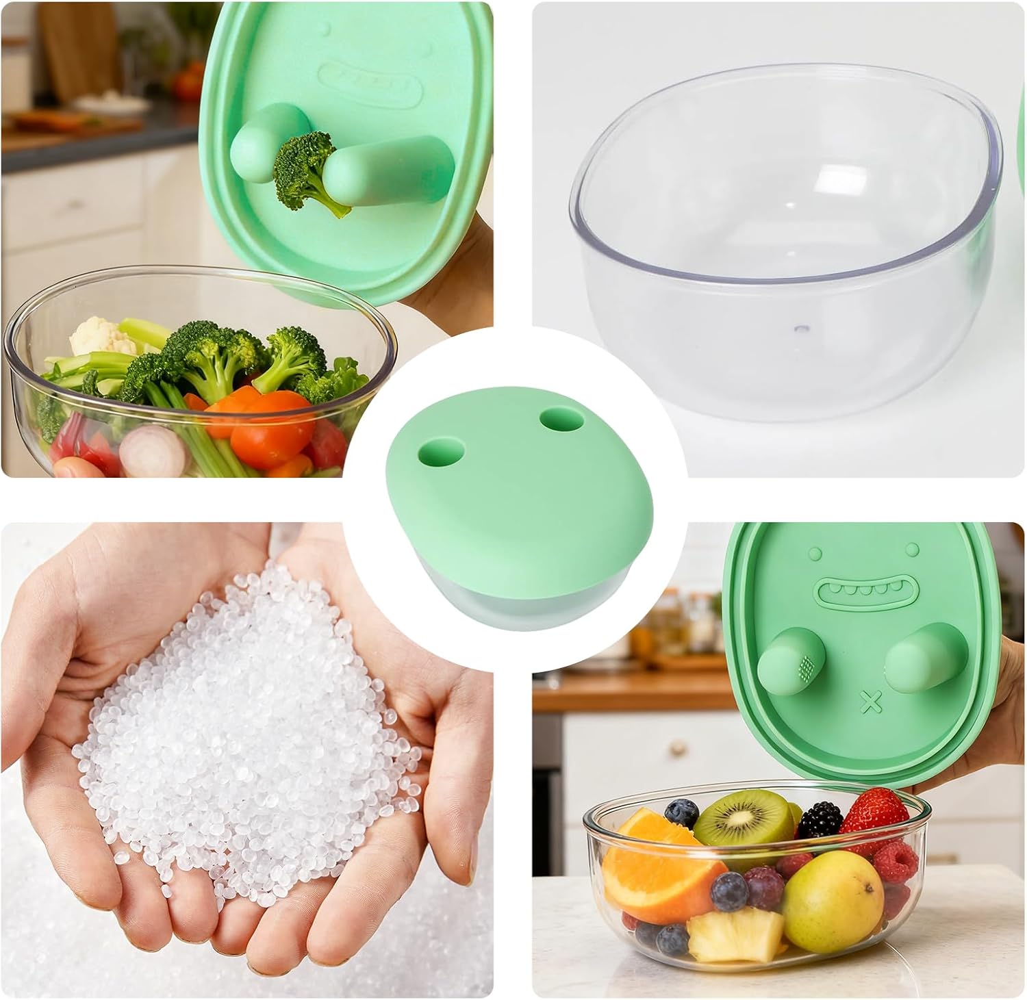Hands-Free Snack Container with Finger Lid