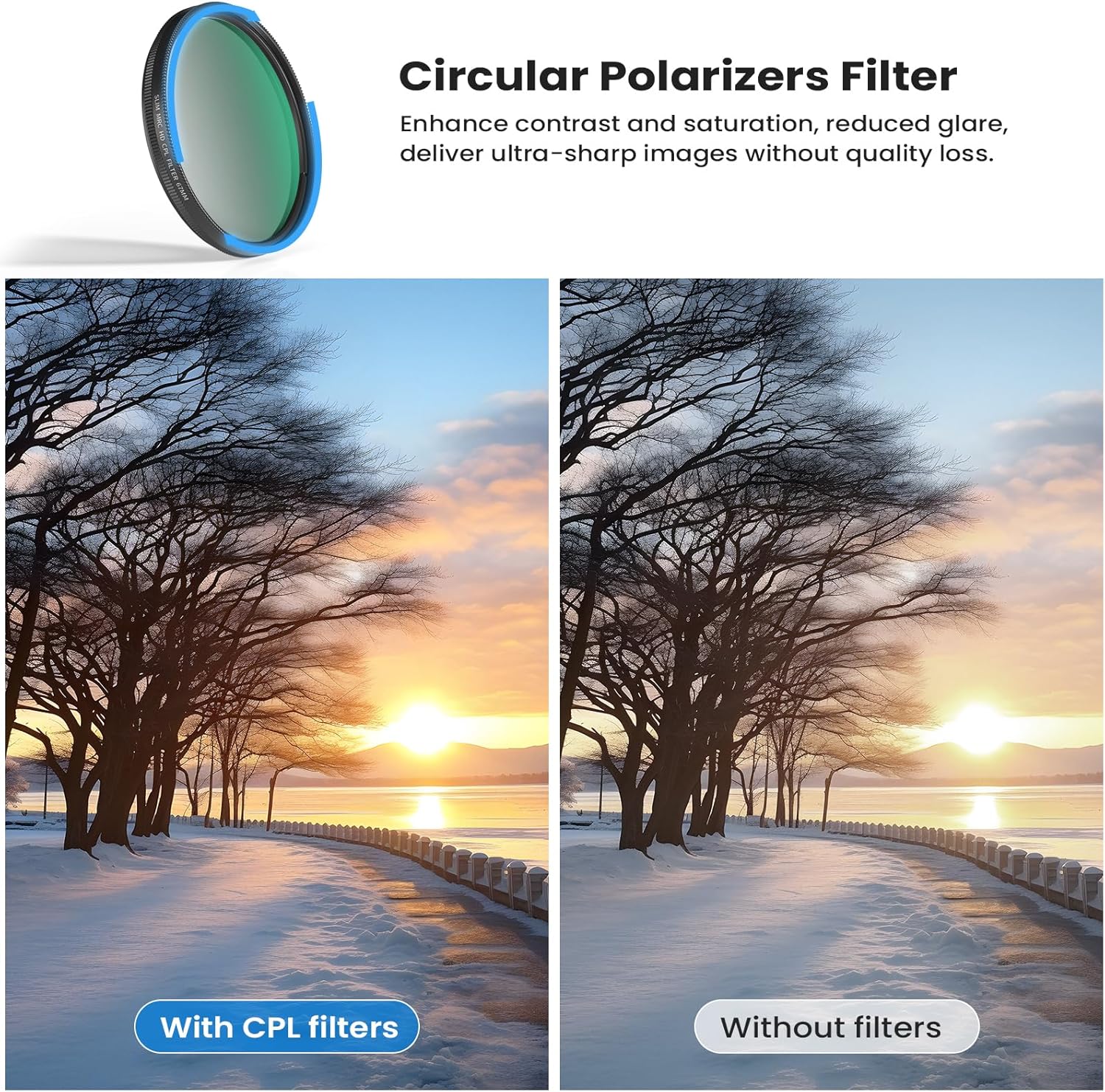 52mm Glass Phone CPL Polarizer Lens