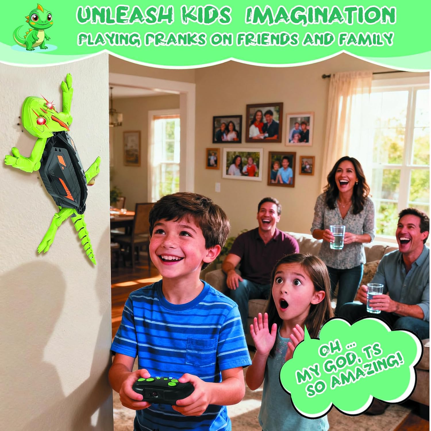 Wall Climbing Remote Control Gecko Toy