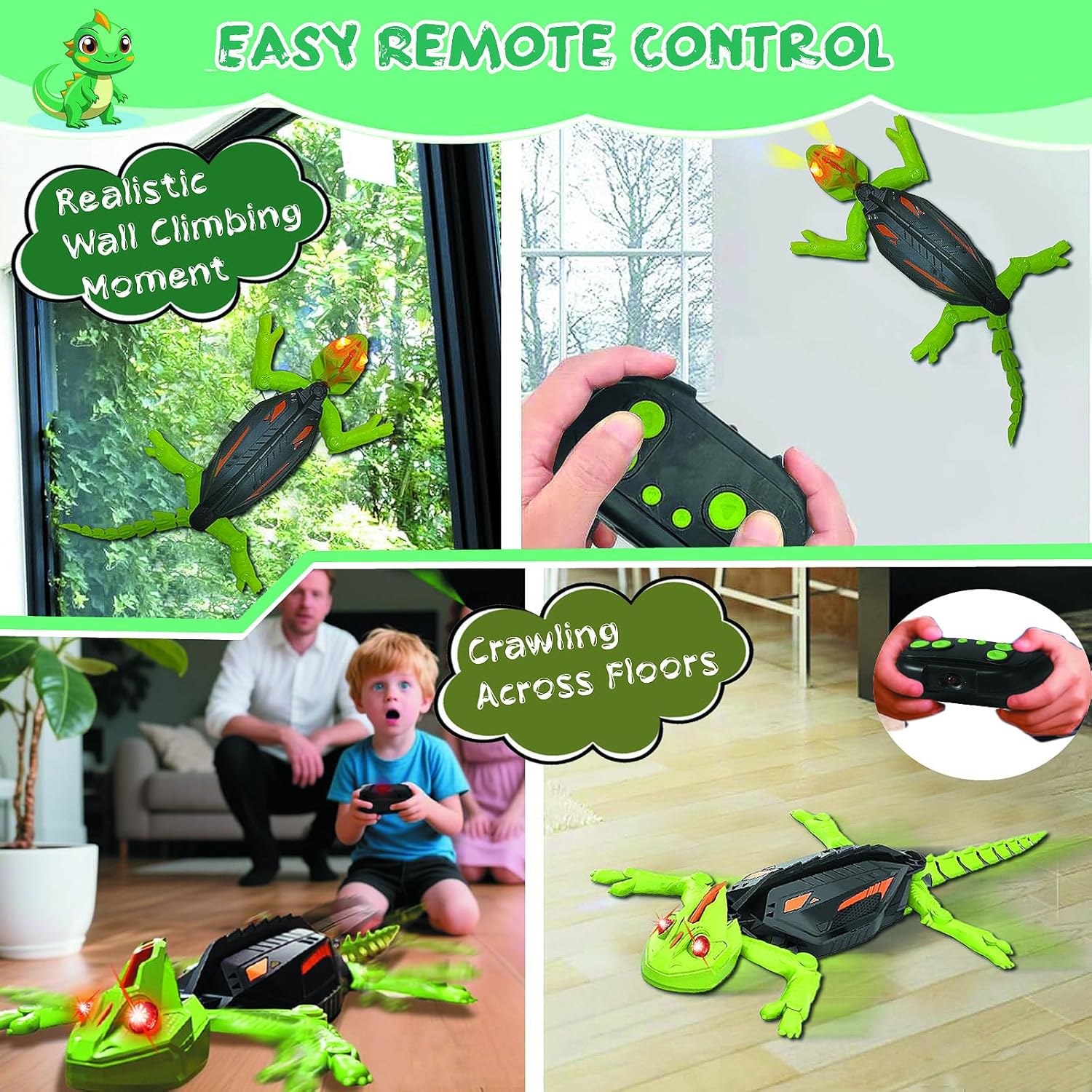 Wall Climbing Remote Control Gecko Toy