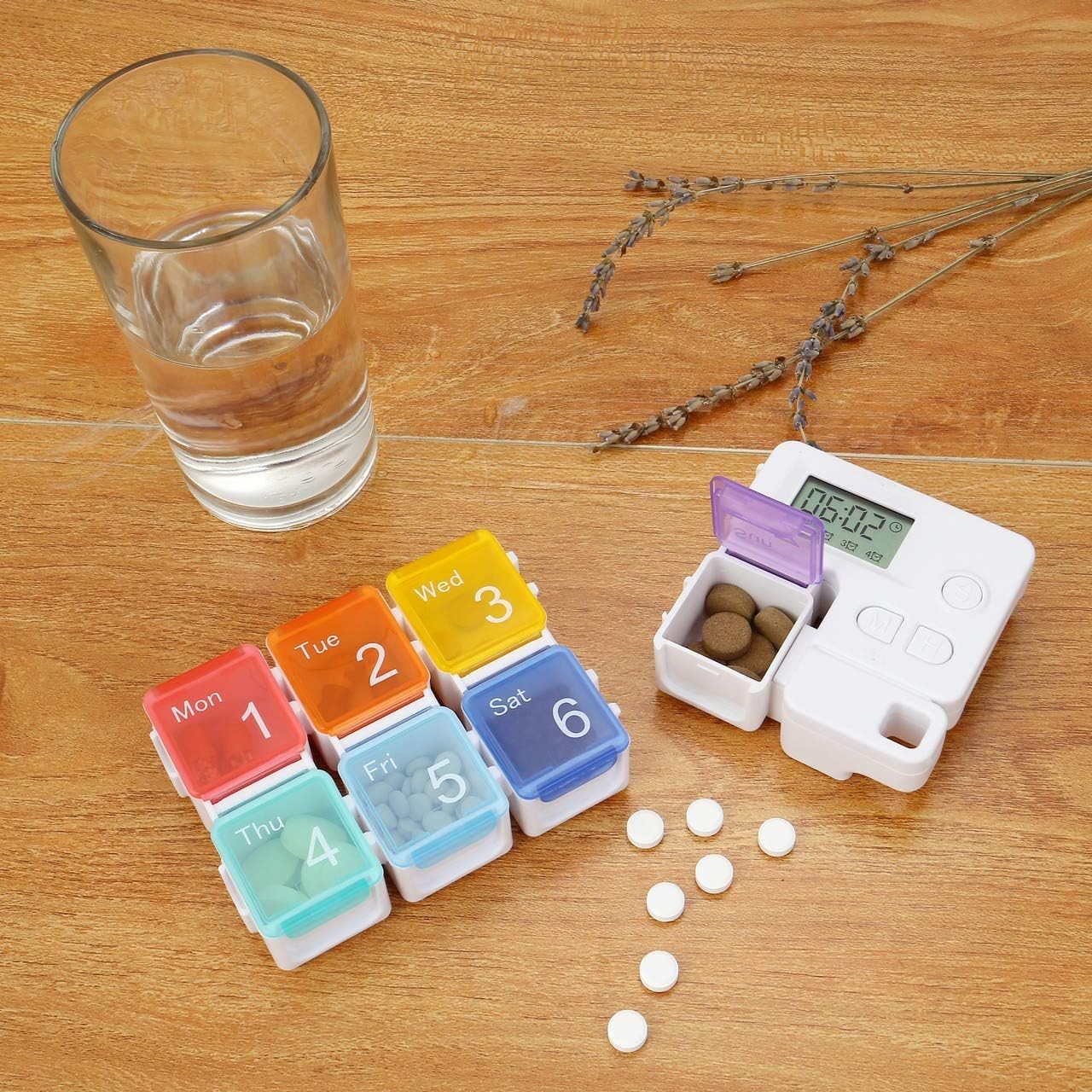 7 Days Pill Organizer with Reminder Alarm