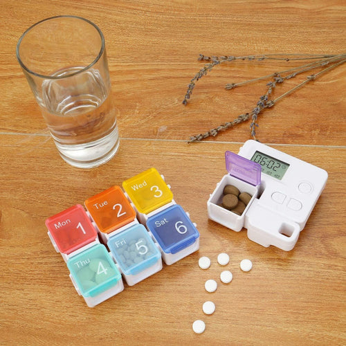 7 Days Pill Organizer with Reminder Alarm