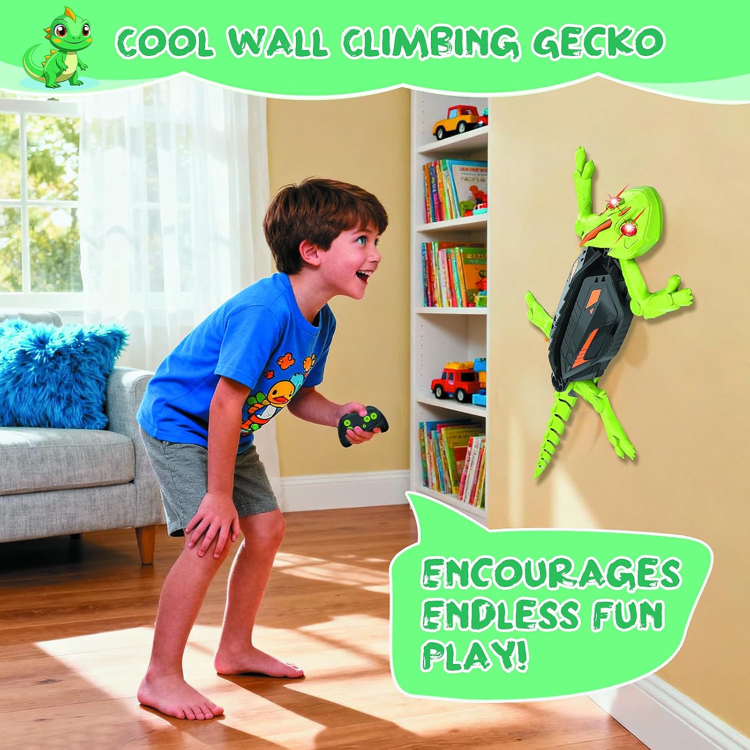 Wall Climbing Remote Control Gecko Toy