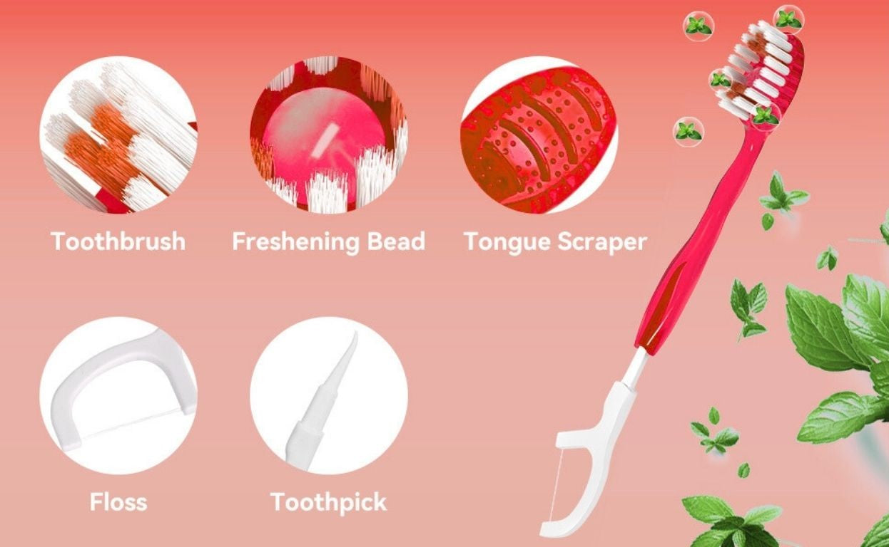 5-in-1 Mini Disposable Toothbrush